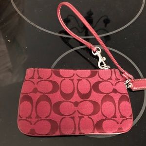 Maroon Coach wristlet